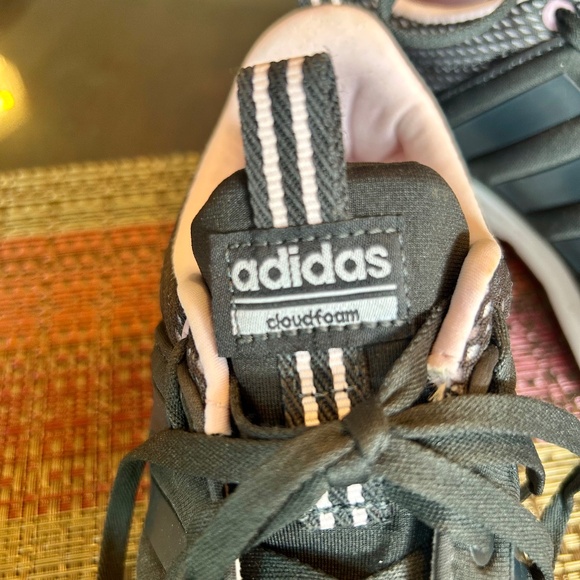 Adidas Black and Pink Cloudfoam Running Shoes Size 10 - Picture 7 of 11